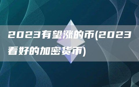 2023有望涨的币(2023看好的加密货币)